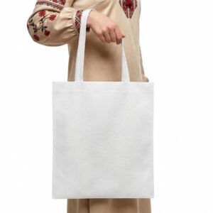 Сумка-шопер біла зі спанбонду