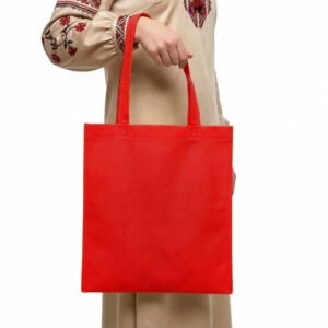 Сумка-шопер червона зі спанбонду