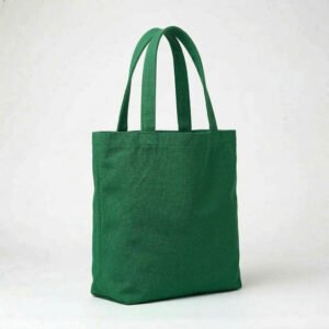 Alternative view of Cумка-шоппер зелена із саржі