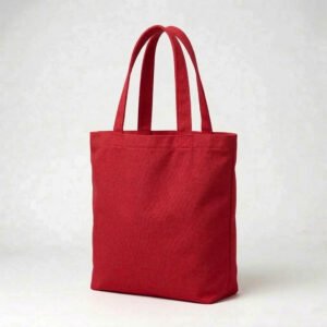 Alternative view of Cумка-шопер червона із саржі