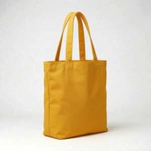 Alternative view of Cумка-шопер жовта із саржі