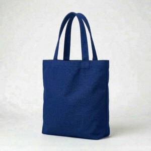 Alternative view of Cумка-шопер синя із саржі