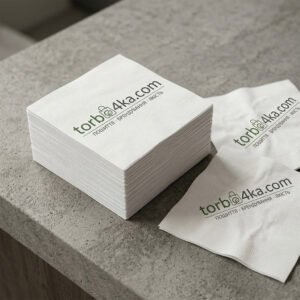 Серветка біла 2-шарова 24х24см під друк