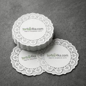 Серветка біла ажурна під друк