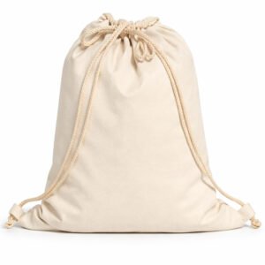 Alternative view of Рюкзак-мішок з бавовни натурального кольору