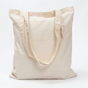 Alternative view of Сумка-шопер з бязі натурального кольору